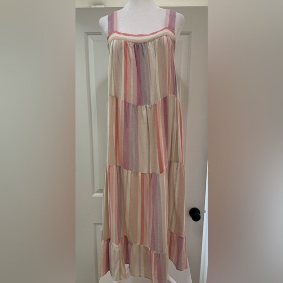 RAILS Amaya Sleeveless Tiered Midi Dress in Juliette Stripe - Picture 6 of 12